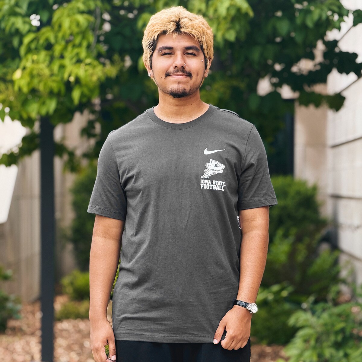 Nike Punching Cy Football Anthracite Short Sleeve T-Shirt
